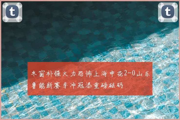 冬窗补强火力恐怖上海申花2-0山东鲁能新赛季冲冠添重磅砝码